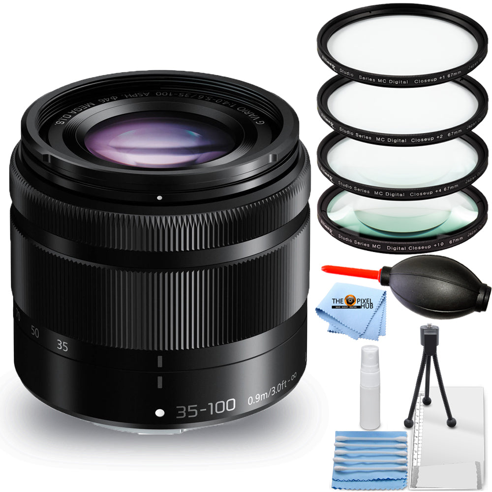 Panasonic LUMIX G VARIO 35-100mm f/4.0-5.6 ASPH. Kit objectif + filtre MEGA OIS