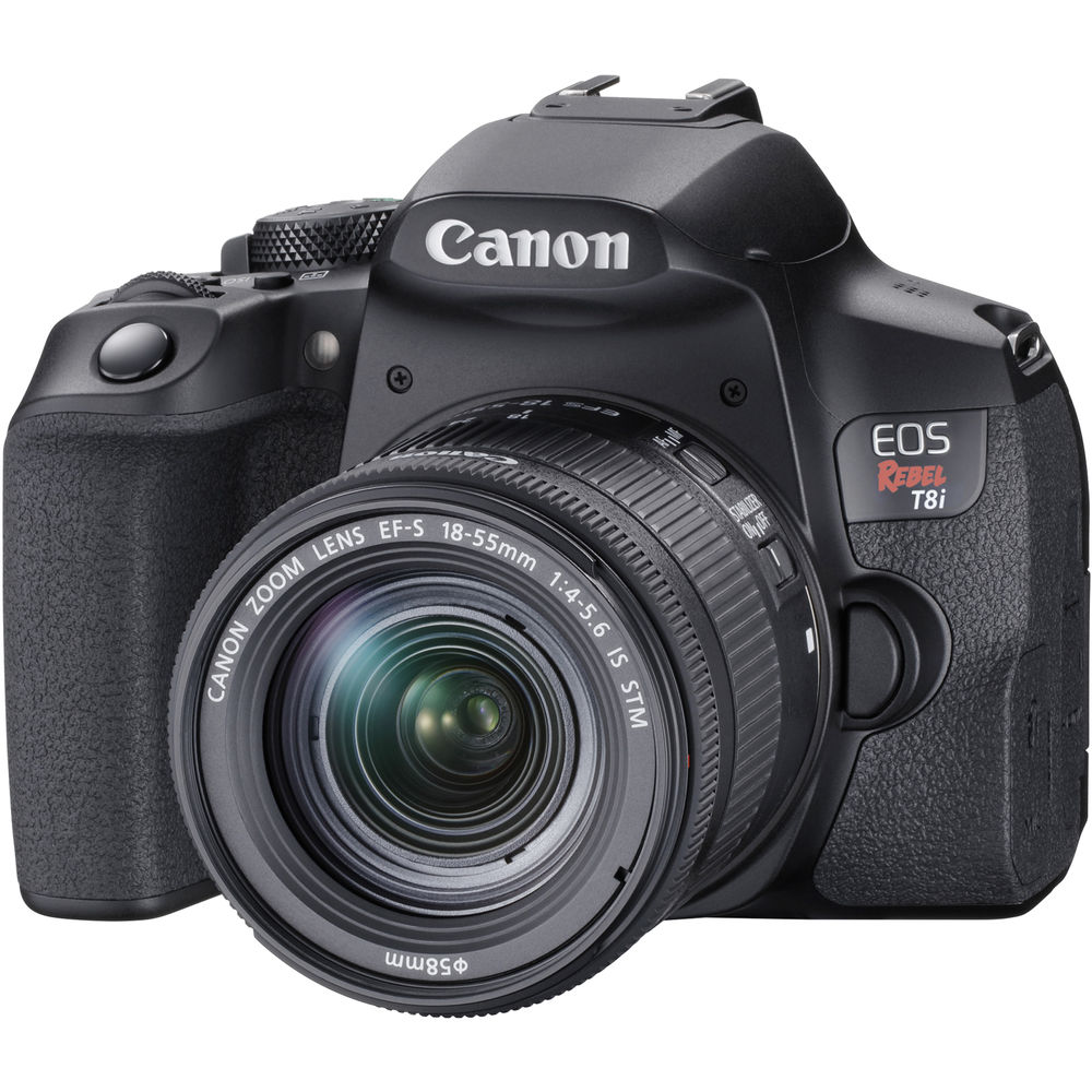 Canon EOS Rebel T8i avec objectifs 18-55 mm + 75-300 mm - Offre groupée de 64 Go de qualité supérieure