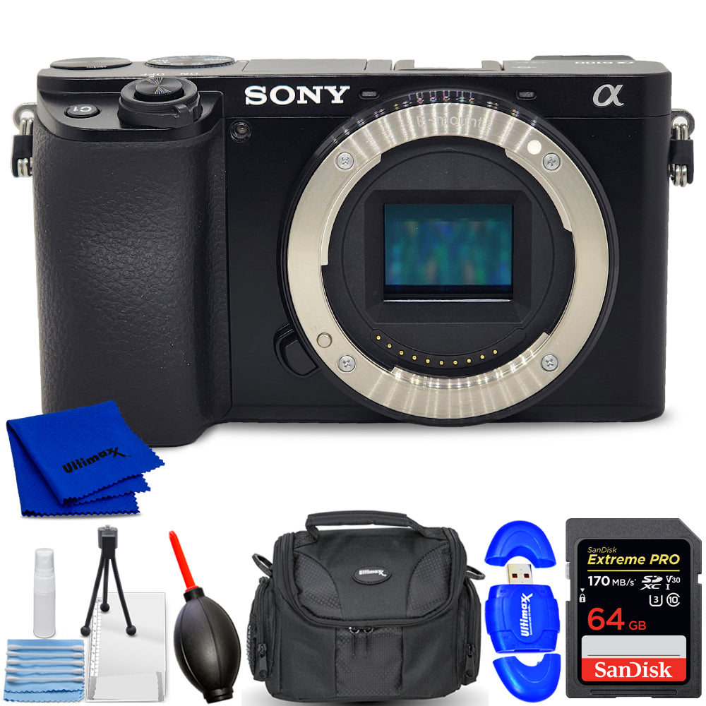 Appareil photo sans miroir Sony a6100 (boîtier uniquement) ILCE6100/B - Ensemble d'accessoires 7 pièces