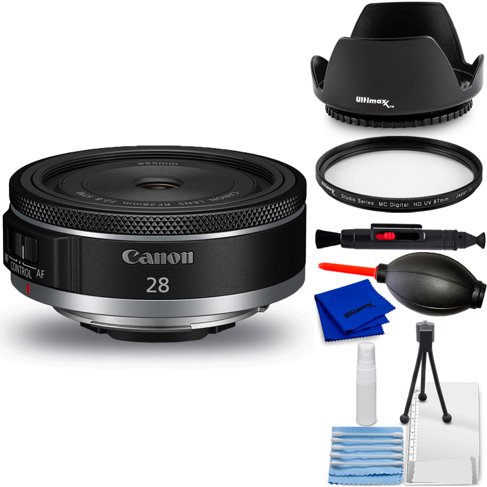 Objectif Canon RF 28 mm f/2.8 STM (Canon RF) 6128C002 - Ensemble d'accessoires 7 pièces