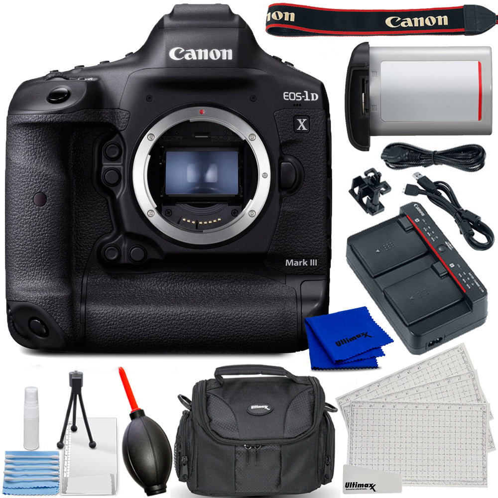 Appareil photo reflex numérique Canon EOS-1D X Mark III (boîtier uniquement) 3829C005 - Ensemble d'accessoires 7 pièces