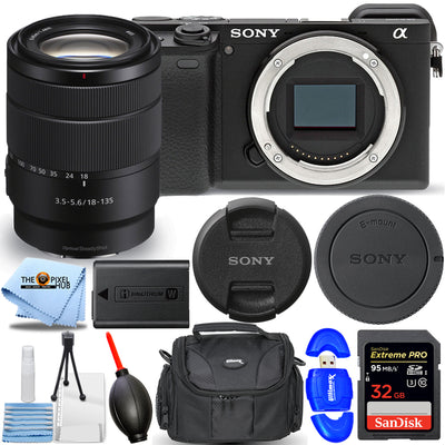 Sony Alpha a6400 Mirrorless Digital Camera with 18-135mm Lens + 64GB Bundle