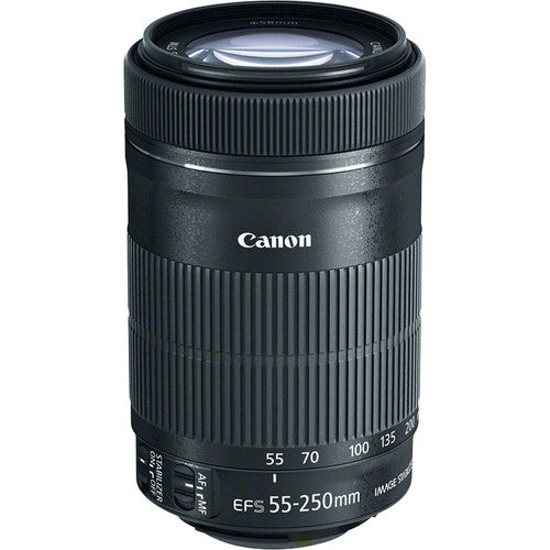 Objectif Canon EF-S 55-250 mm f/4-5.6 IS STM - Lot d'accessoires 20 pièces