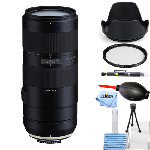 Objectif Tamron 70-210 mm f/4 Di VC USD pour ensemble de filtres UV Nikon F Starter