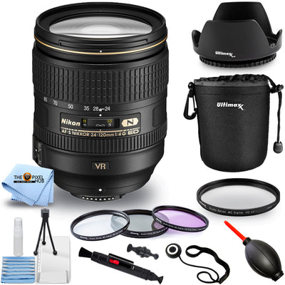 Objectif Nikon AF-S NIKKOR 24-120 mm f/4G ED VR 2193 + kit de filtres + pochette d'objectif