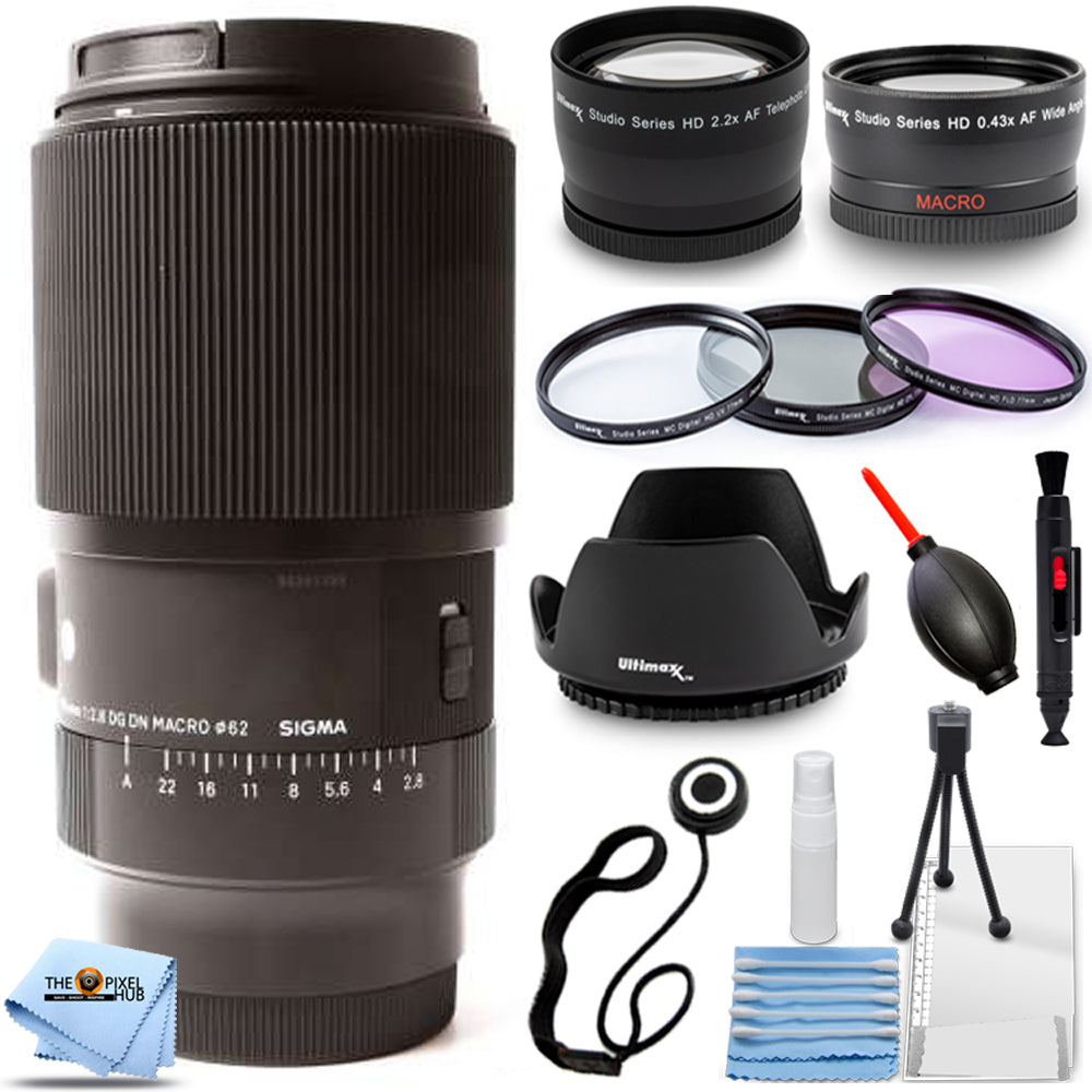 Sigma 105mm f/2.8 DG DN Objectif Macro Art pour Sony E - Ensemble d'accessoires 10PC