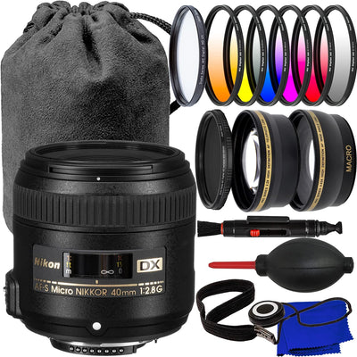 Photo 1 sur 9
 Survolez pour zoomer
 Objectif Nikon AF-S DX Micro-NIKKOR 40 mm f/2.8G (noir) 2200 - Ensemble d'accessoires 15 pièces