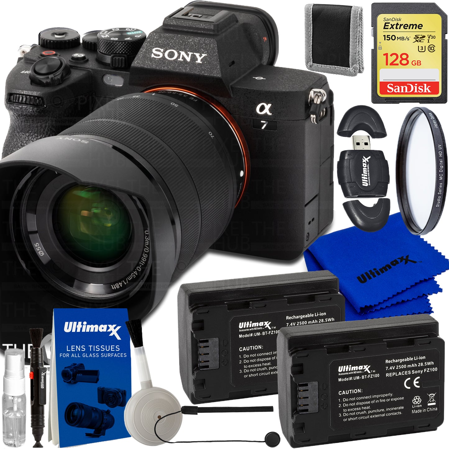 Appareil photo sans miroir Sony a7 IV avec objectif 28-70 mm - Ensemble d'accessoires 10PC