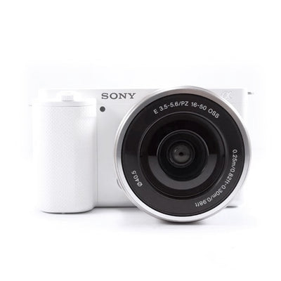 Appareil photo sans miroir Sony ZV-E10 avec objectif 16-50 mm (blanc) - Ensemble d'accessoires 7 pièces