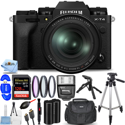 Appareil photo sans miroir FUJIFILM X-T4 avec objectif 16-80 mm (noir) - Kit d'accessoires 12 pièces