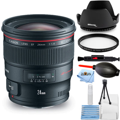 Canon EF 24 mm f/1.4L II USM Objectif autofocus 2750B002 – Lot de 7 accessoires