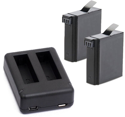 Lot de 2 chargeurs de batterie génériques GoPro HERO4 et 2 batteries HERO4