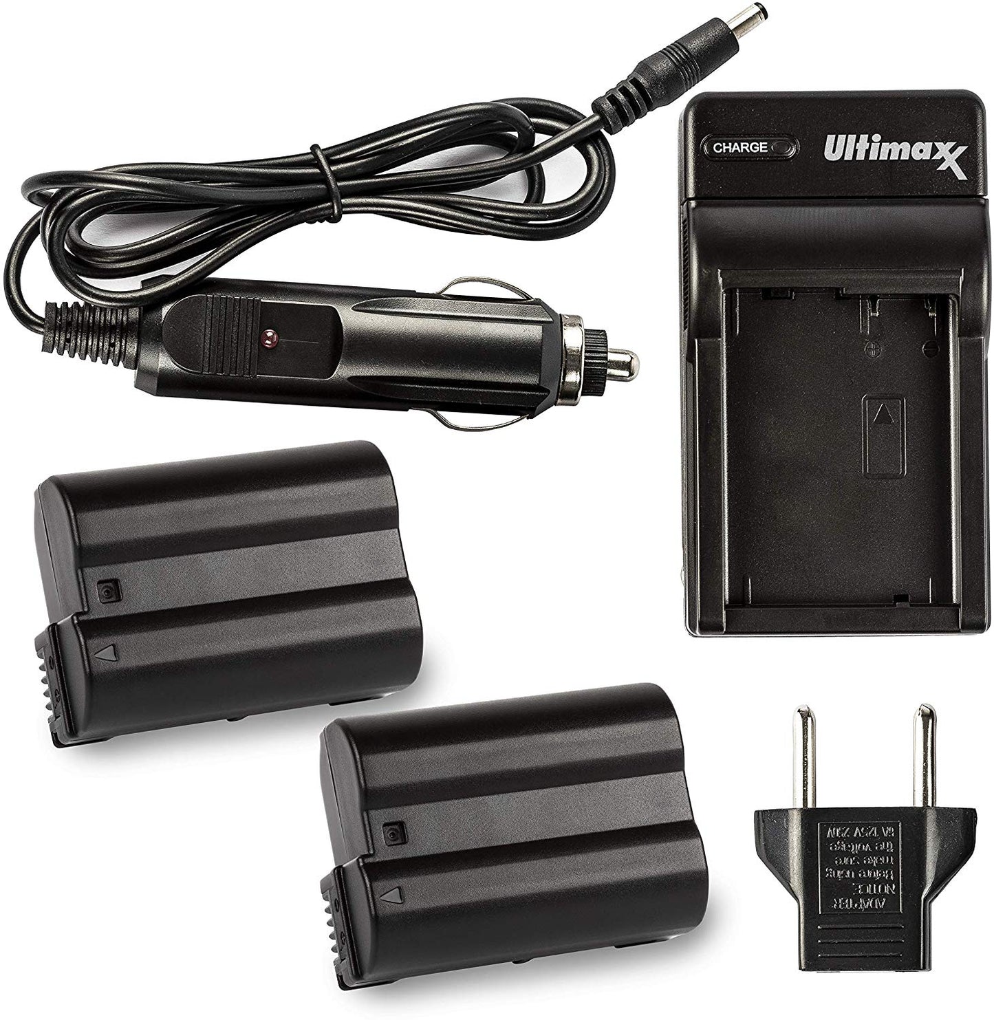 Chargeur de voyage ULTIMAXX + batterie de remplacement pour Nikon ENEL15 - 2400 mah