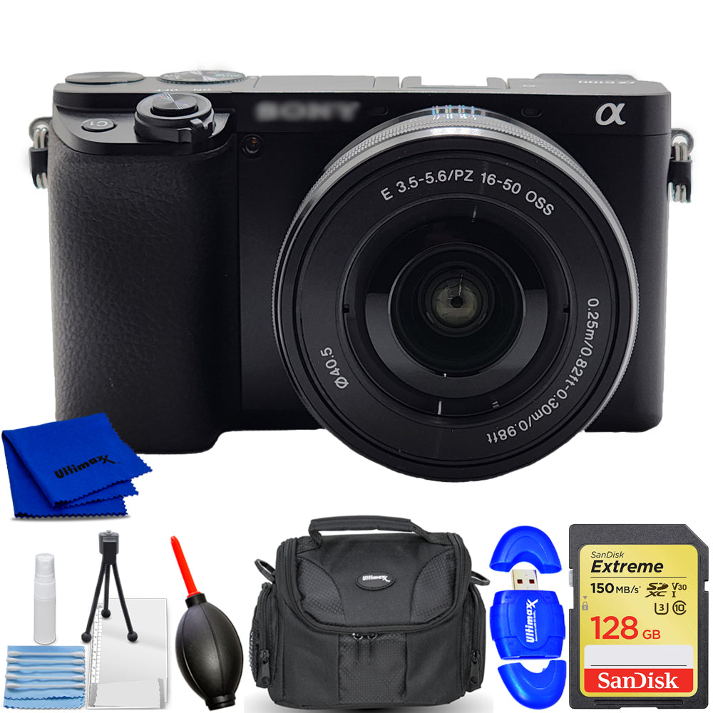 Appareil photo sans miroir Sony a6100 avec objectif 16-50 mm ILCE6100L/B - Kit d'accessoires 7 pièces