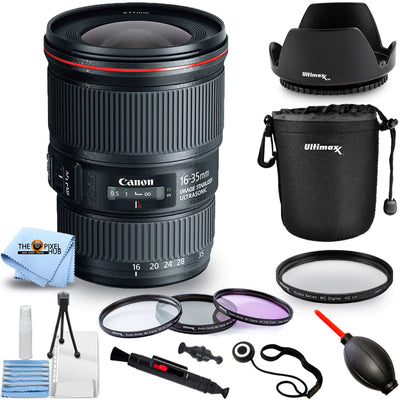 Objectif Canon EF 16-35 mm f/4L IS USM 9518B002 + kit de filtres + pochette d'objectif