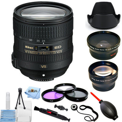 Nikon AF-S NIKKOR 24-85mm f/3.5-4.5G ED VR Objectif + Kit de Filtres