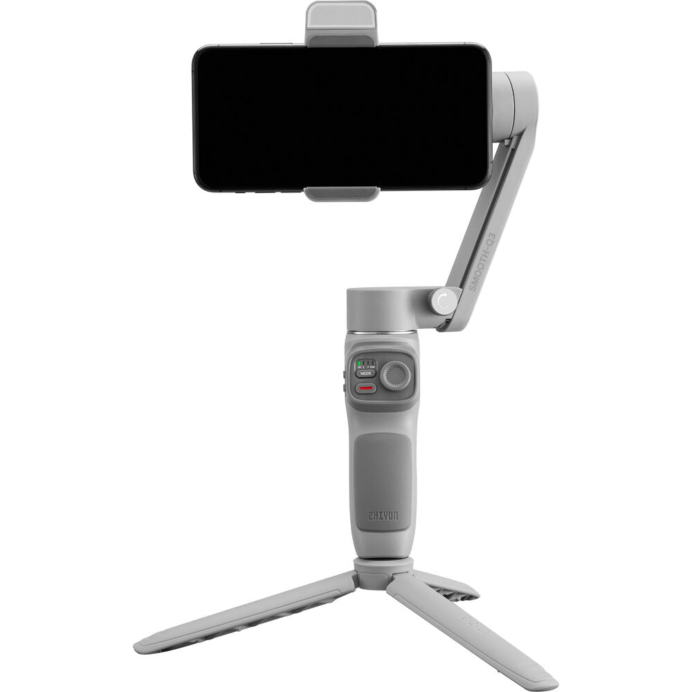 Stabilisateur de cardan pour smartphone Zhiyun-Tech Smooth-Q3 + 64 Go + ensemble d'éclairage LED