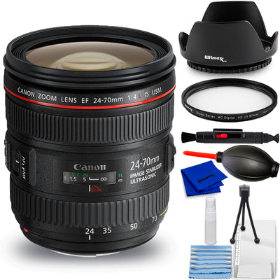 Objectif zoom standard Canon EF 24-70 mm f/4.0L IS USM - Ensemble de filtres UV essentiels