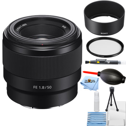 Sony FE Autofocus Motor Objectif 50 mm f/1.8 (Noir) – Ensemble de filtres UV essentiels