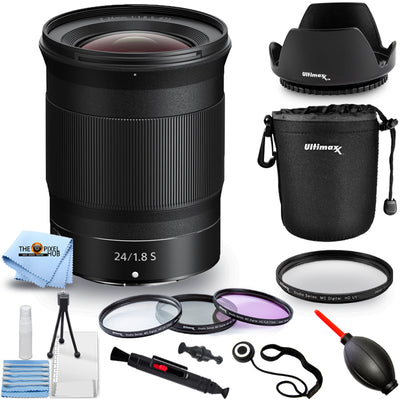 Objectif Nikon NIKKOR Z 24 mm f/1.8 S 20080 + kit de filtre + pochette d'objectif