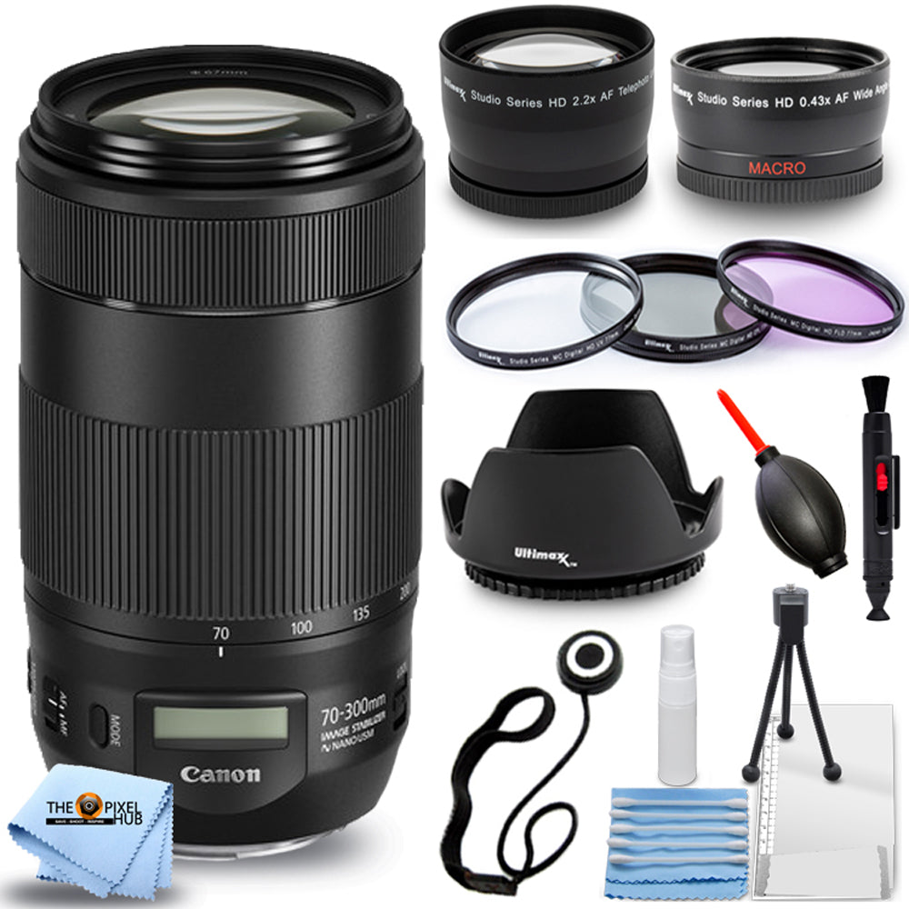 Objectif Canon EF 70-300 mm f/4-5.6 IS II USM 0571C002 - Ensemble d'accessoires 10 pièces