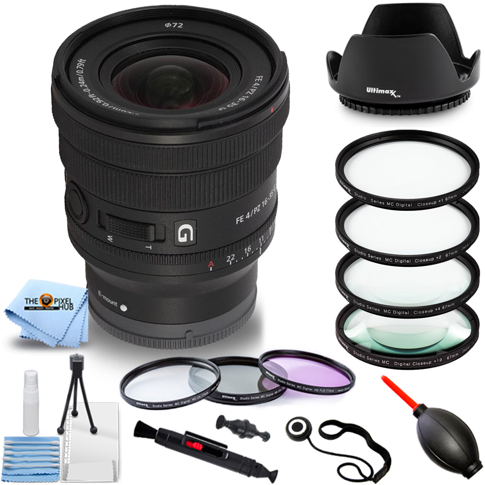 Objectif Sony FE PZ 16-35 mm f/4 G SELP1635G - Ensemble d'accessoires 14 pièces