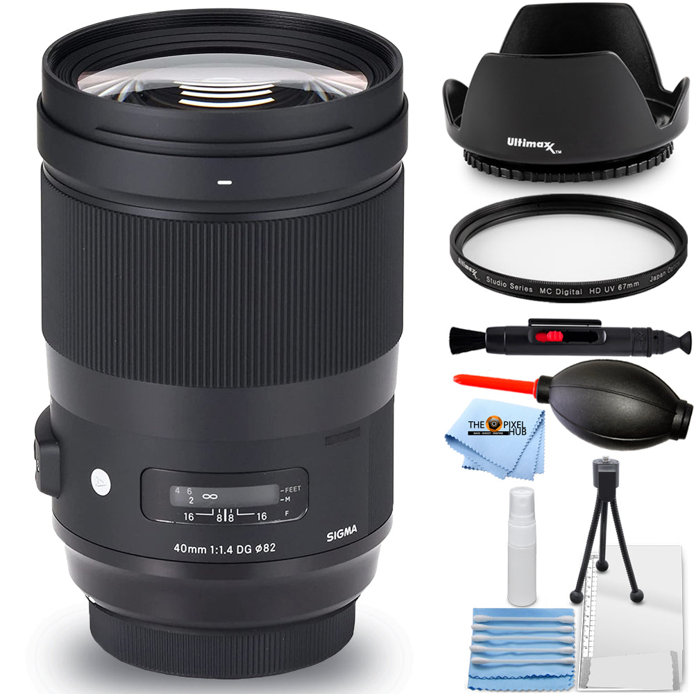 Objectif Sigma 40 mm f/1.4 DG HSM Art pour Canon EF 332954 - Ensemble d'accessoires 7 pièces