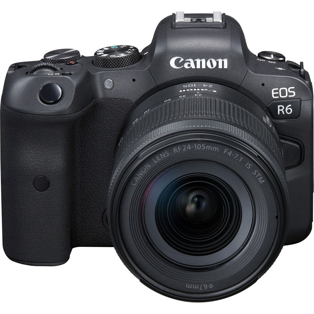 Appareil photo numérique sans miroir Canon EOS R6 avec objectif 24-105 mm f/4-7.1 - Ensemble de 64 Go