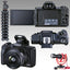 Appareil photo sans miroir Canon EOS M50 Mark II (noir) avec objectif 15-45 mm Vlogger 32 Go Kit