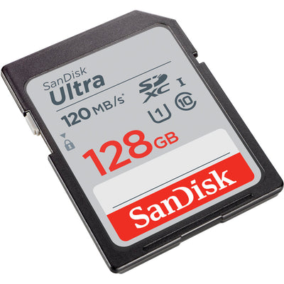 Carte mémoire SanDisk Ultra SDHC UHS-I / Classe 10 128 Go 120 Mo/s SDSDUN4-128G-GN6IN