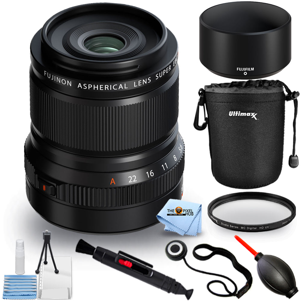 Objectif macro FUJIFILM XF 30 mm f/2.8 R LM WR 16792576 - Ensemble d'accessoires 8 pièces