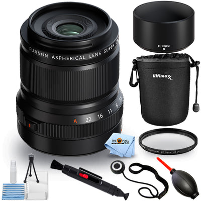 FUJIFILM XF 30mm f/2.8 R LM WR Macro Lens 16792576 - 8PC Accessory Bundle