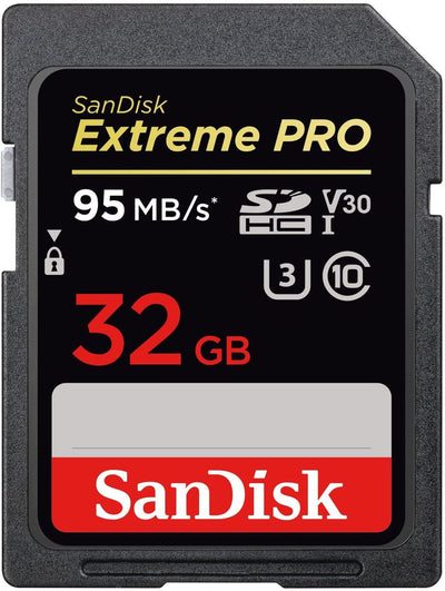 Carte mémoire flash SDHC SD UHS-I U3 SanDisk Extreme Pro 95 Mo/s classe 10 32 Go