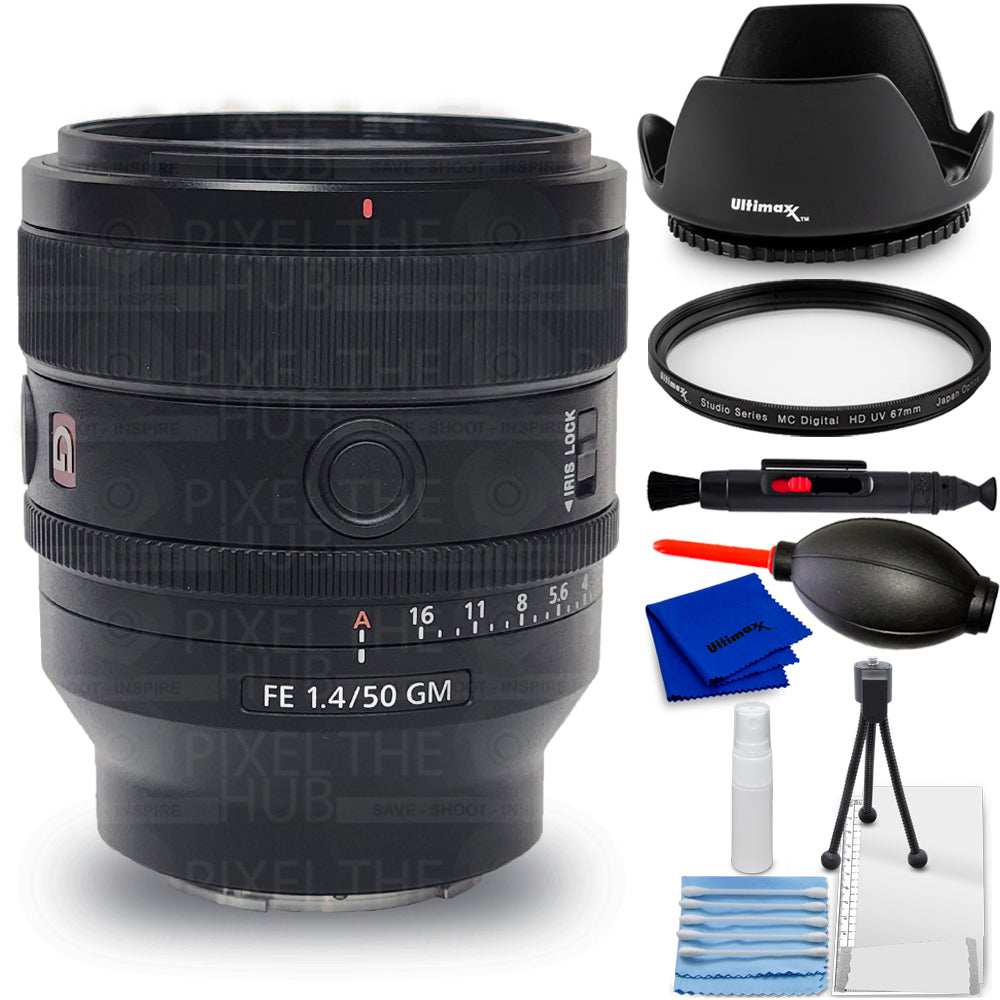 Objectif Sony FE 50 mm f/1.4 GM (Sony E) SEL50F14GM - Ensemble d'accessoires 7 pièces