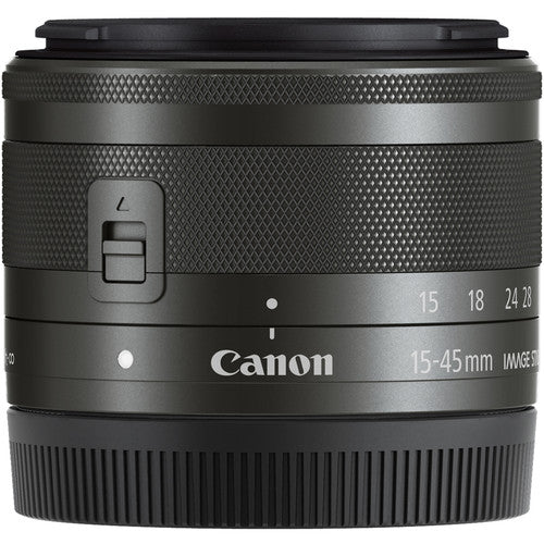 Objectif Canon EF-M 15-45 mm f/3.5-6.3 IS STM (graphite) 0572C002 - Neuf dans une boîte blanche