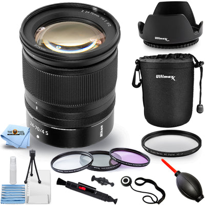 Objectif Nikon NIKKOR Z 24-70 mm f/4 S 20072 + pochette d'objectif + kit de filtres