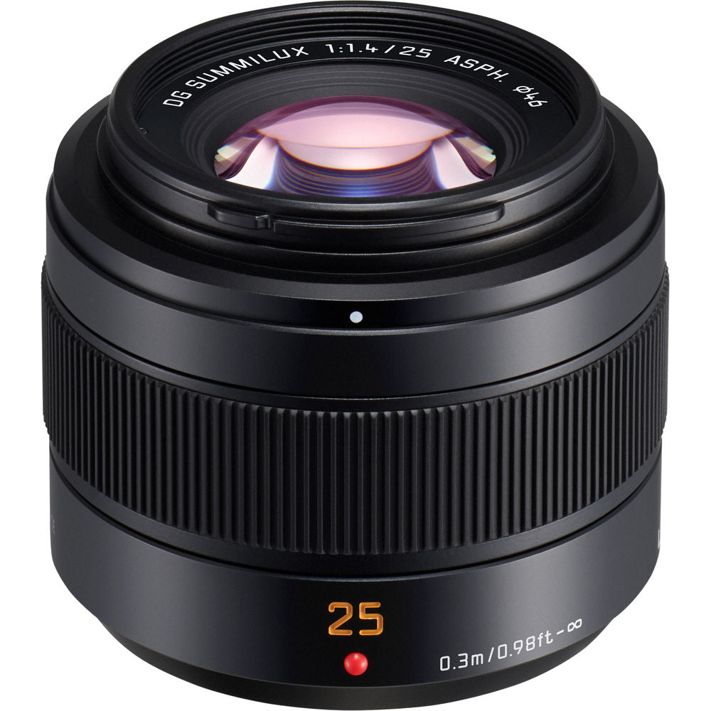 Panasonic Leica DG Summilux 25mm f/1.4 II ASPH. Objectif H-XA025 + ensemble de filtres UV