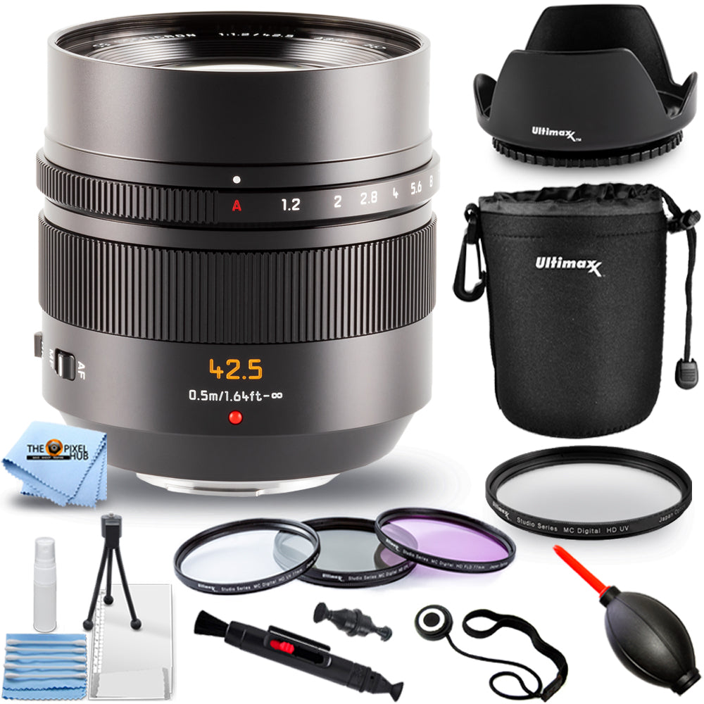 Panasonic Leica DG Nocticron 42,5 mm f/1,2 ASPH. Objectif POWER OIS - Kit de filtres