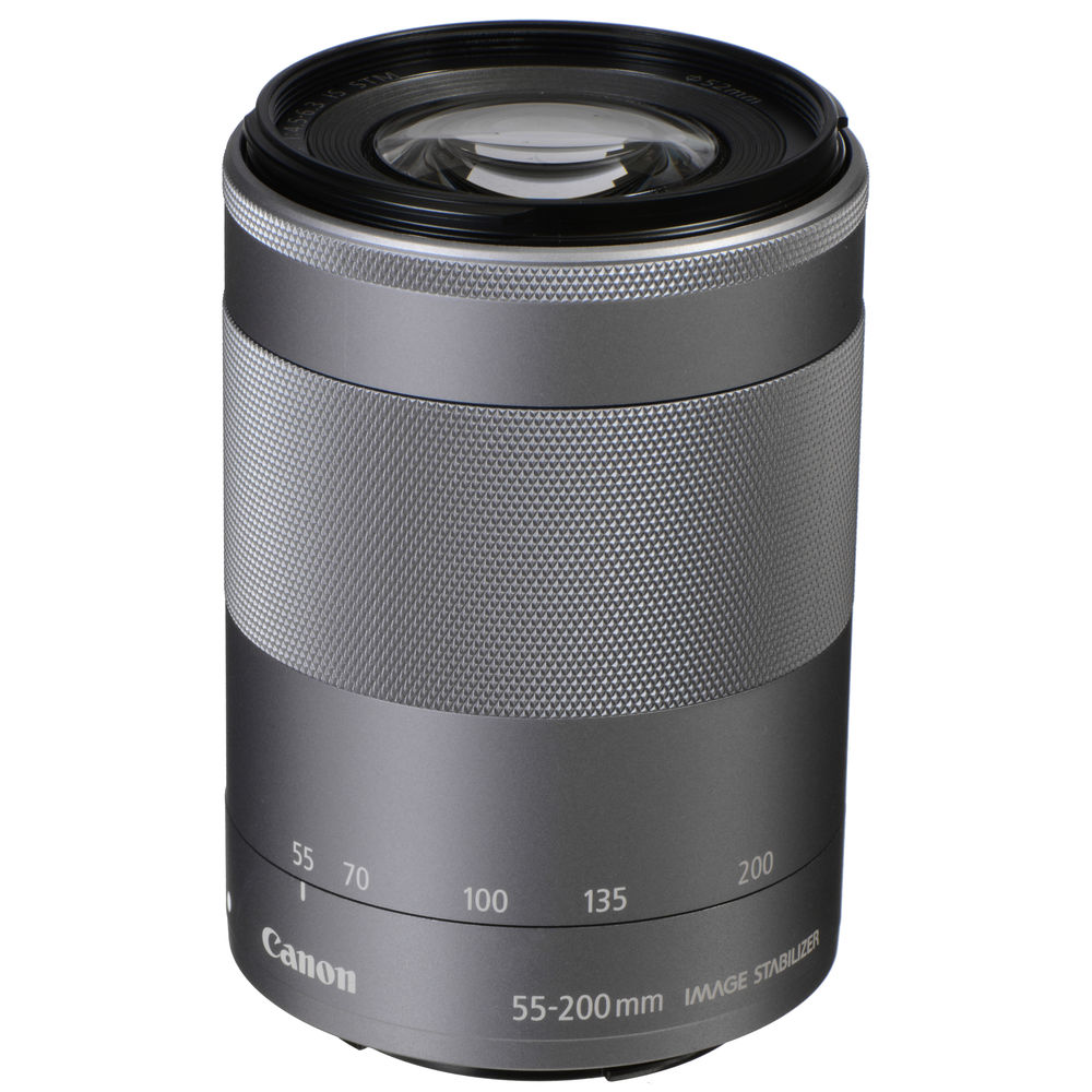 Objectif Canon EF-M 55-200 mm f/4.5-6.3 IS STM (argent) - 1122C002