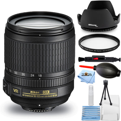 Objectif Nikon AF-S DX NIKKOR 18-105 mm f/3.5-5.6G ED VR - Ensemble UV neuf dans une boîte blanche