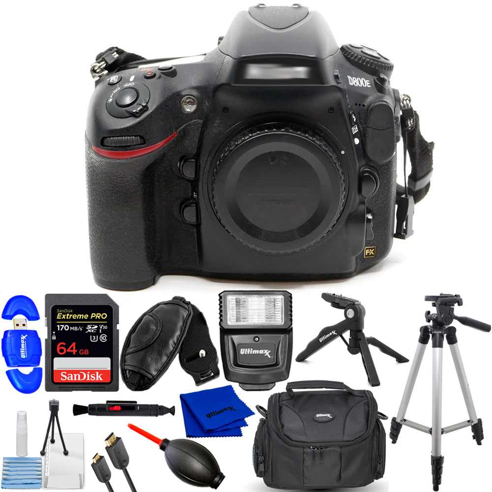 Appareil photo reflex numérique Nikon D800E (boîtier uniquement) 25498 - Ensemble d'accessoires 12 pièces