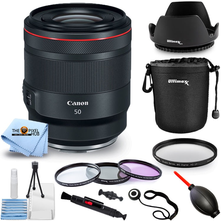 Objectif Canon RF 50 mm f/1,2L USM 2959C002 - Kit de filtres pour objectif et pochette