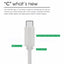 TYPE-C to USB Coiled SYNC Charger Cable Data Lead Charging Connector WHITE NEW