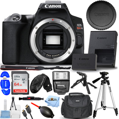 Canon EOS Rebel SL3 DSLR Camera (Black, Body Only) - 12PC Accessory Bundle