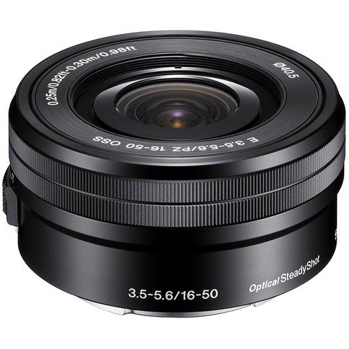 Objectif Sony E PZ 16-50 mm f/3.5-5.6 OSS pour Sony E-Mount Noir - Neuf dans une boîte blanche