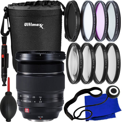 Fujifilm XF 16-55mm f/2.8 R LM WR Lens (Black) 16443072 - 13PC Accessory Bundle