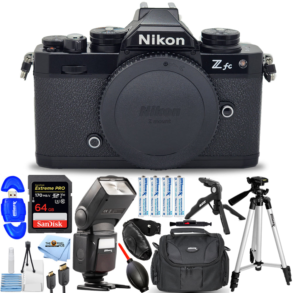 Nikon Zfc Mirrorless Camera (Body Only, Black) 1671 - 14PC Accessory Bundle