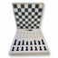Lucite Acrylique Échecs + Dames Premium Set - Grand 17,5" (Transparent/Blanc)