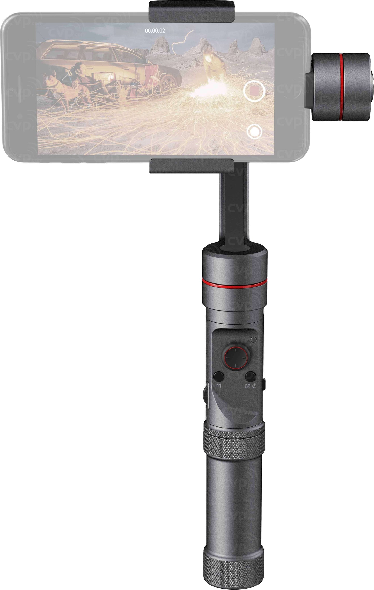 Stabilisateur de cardan à 3 axes portatif Zhiyun-Tech Smooth-3 pour smartphones (noir)